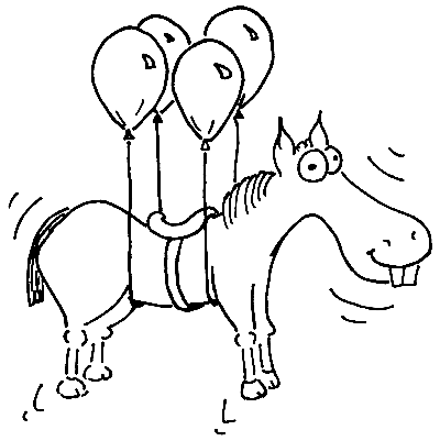 Ilustrace: Levitující kůň
